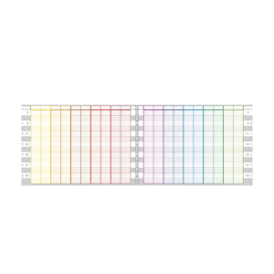 Tages-Terminbuch mit Spiralbindung, 20 Spalten