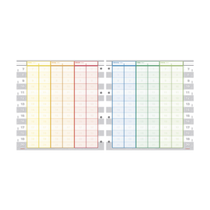 Wochen-Terminbuch Ringbucheinlagen, 2 Spalten