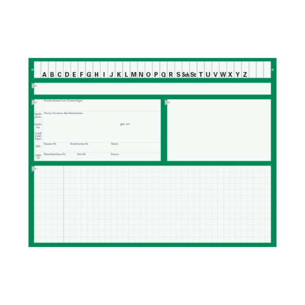 Karteikarte Typ II grün