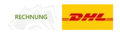 Rechnung + DHL-Logo.